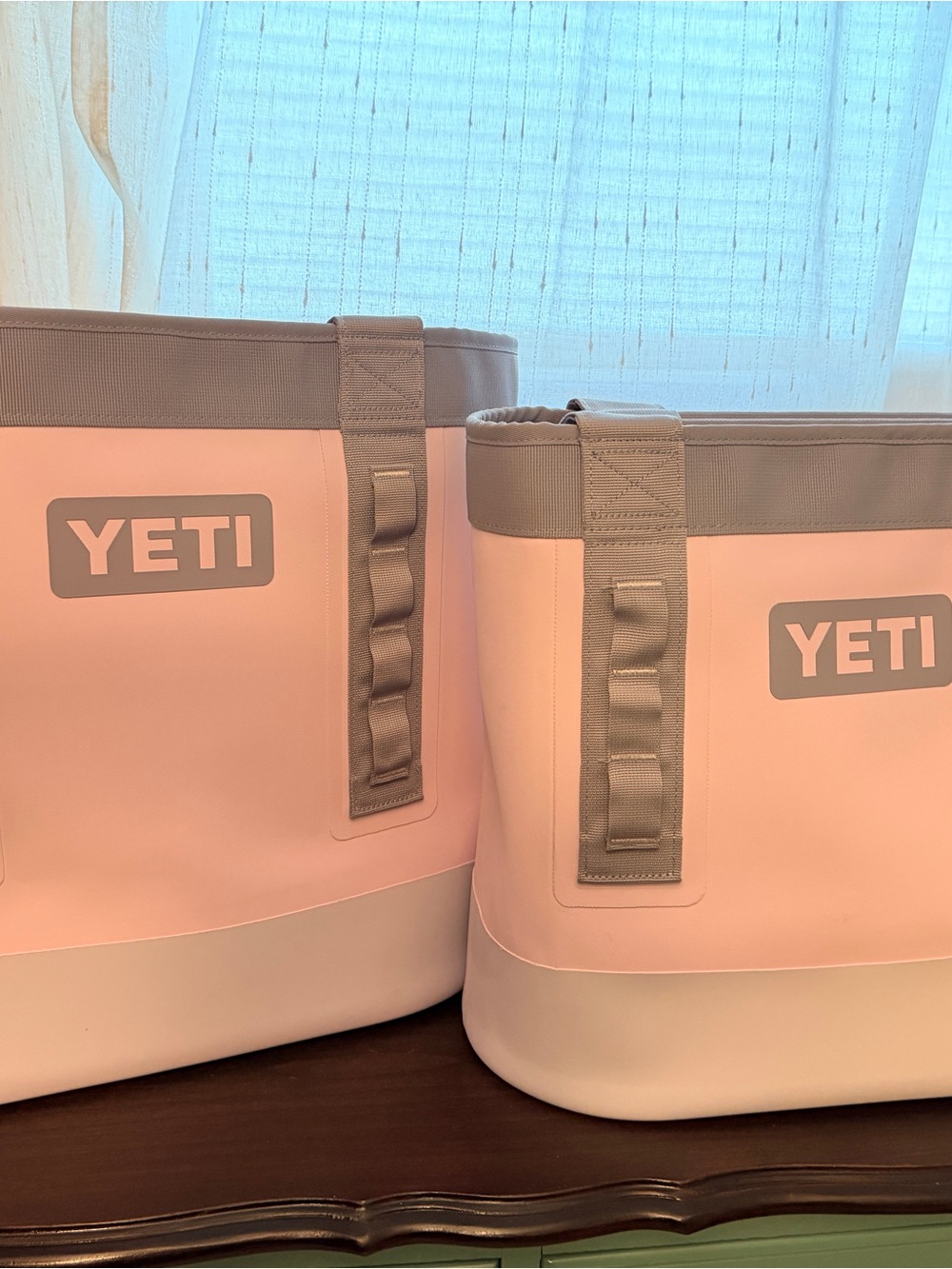 Yeti Camino Carryall Tote Set in Cherri Blossom Pink and Gray